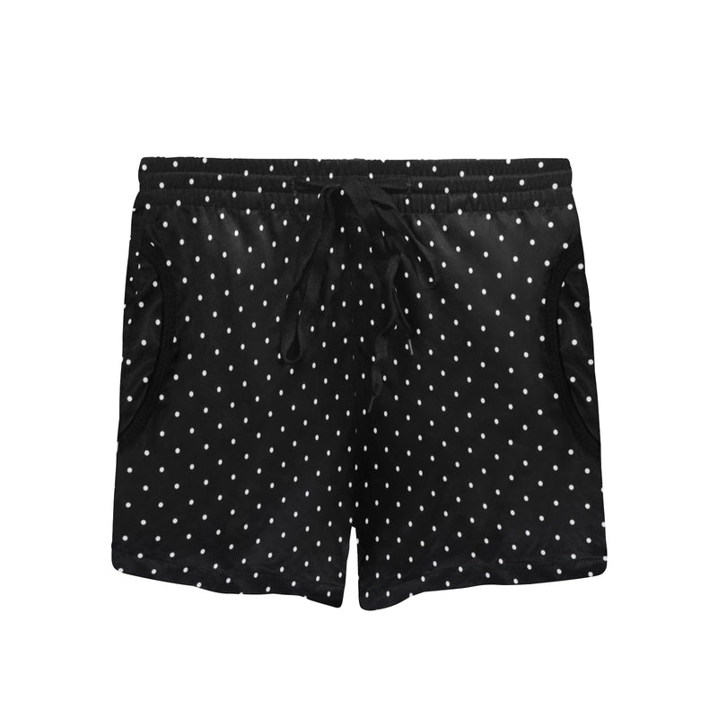 wb polka dot Women's Mid-Length Board Shorts (Model L55) - Objet D'Art
