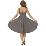 Sleeveless Square Neck Flare Hem Midi Dress - Objet D'Art