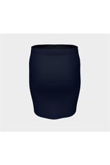 Midnight Blue Fitted Skirt - Objet D'Art