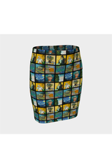 Van Gogh Expo Fitted Skirt - Objet D'Art