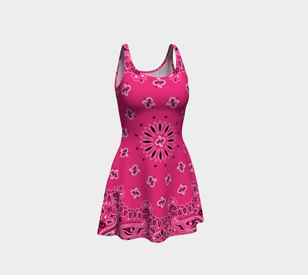 Pink Bandana Flare Dress - Objet D'Art