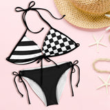 black 2 9k String Bikini Set (Model S49) - Objet D'Art