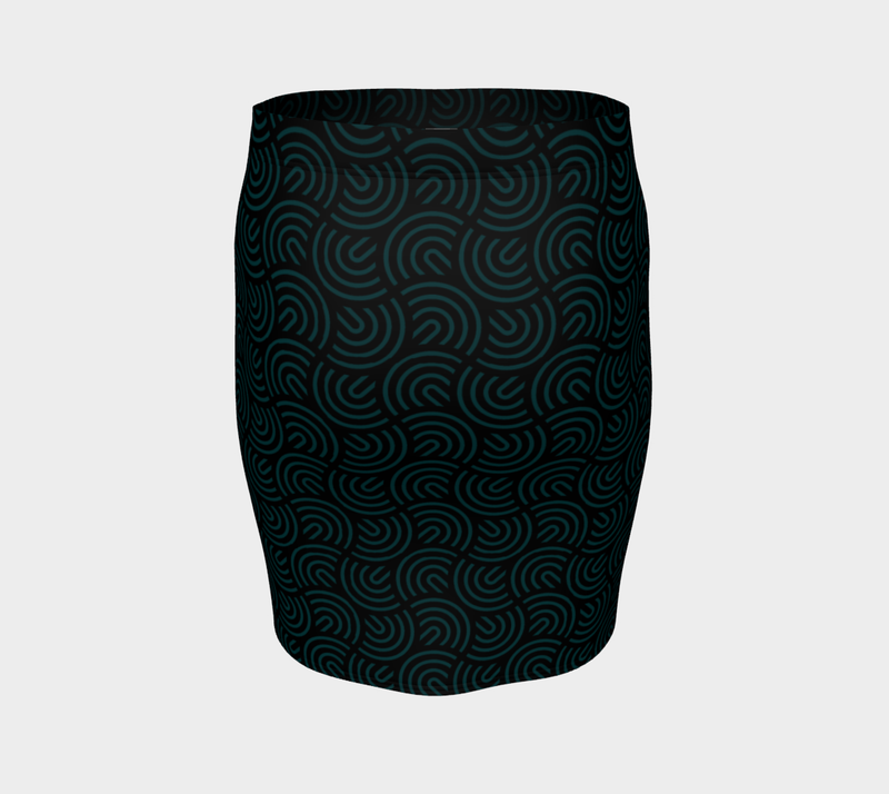 Curved Fitted Skirt - Objet D'Art
