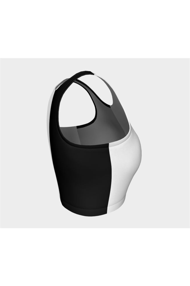 Black and White Athletic Top - Objet D'Art