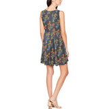 grey floral moments Thea Sleeveless Skater Dress - Objet D'Art