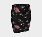 Robin in Flight Fitted Skirt - Objet D'Art