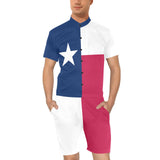 Texas Lone Star Men's Short Sleeve Jumpsuit - Objet D'Art