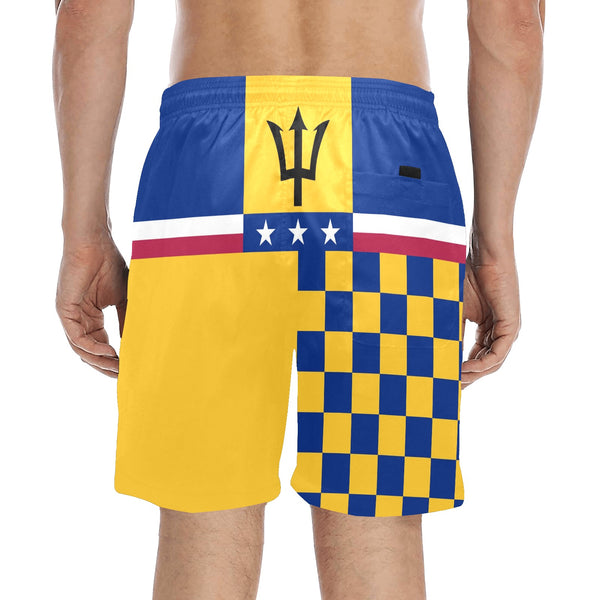 Barbados USA Men's Mid-Length Beach Short - Objet D'Art