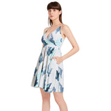 Spaghetti Strap Sleeveless Falred Hem Short Dress - Objet D'Art
