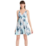Spaghetti Strap Sleeveless Falred Hem Short Dress - Objet D'Art