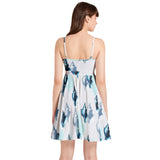 Spaghetti Strap Sleeveless Falred Hem Short Dress - Objet D'Art