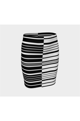 Two Tone Fitted Skirt - Objet D'Art