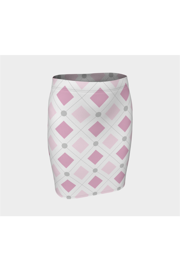 Pink Diamond Fitted Skirt - Objet D'Art