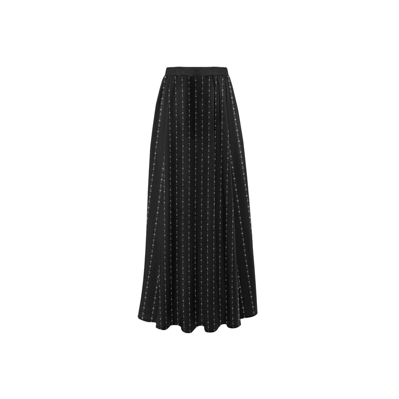 unbroken arrow rising print 2 High Slit Long Beach Dress (Model S40) - Objet D'Art