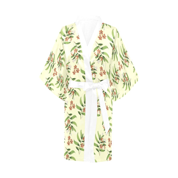10 floral white 9, Kimono Robe - Objet D'Art