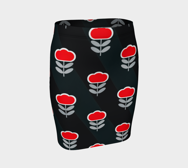 Floral Fitted Skirt - Objet D'Art