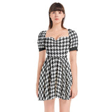 Puff Sleeve Sweetheart Neck Short Dress - Objet D'Art