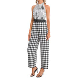 Halter Neck Buckle Belted Jumpsuit - Objet D'Art