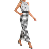 Halter Neck Buckle Belted Jumpsuit - Objet D'Art