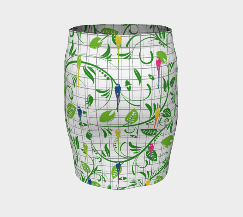 Parrot Matrix Fitted Skirt - Objet D'Art