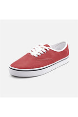 Cherry Red Unisex Canvas Shoes - Objet D'Art