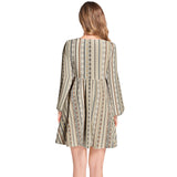 Lantern Sleeve Deep V-Neck Short Dress - Objet D'Art