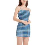 Sleeveless Square Neckline Spaghetti Strap Mini Dress - Objet D'Art