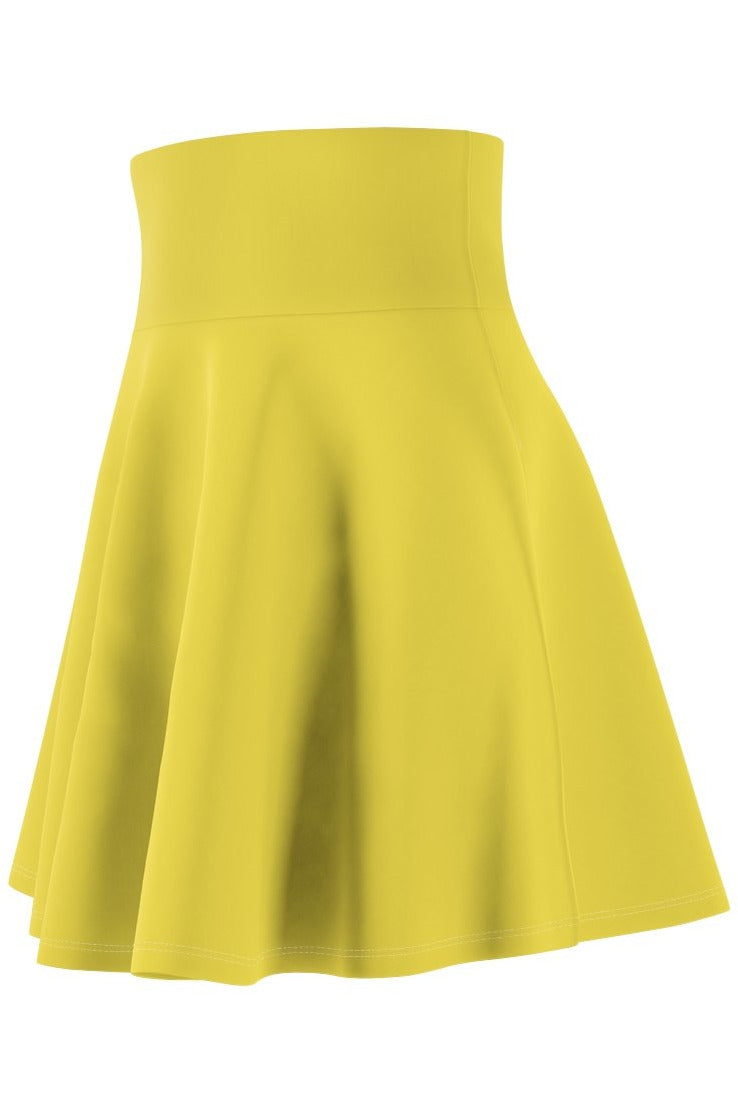 Butter Squash Yellow Women's Skater Skirt - Objet D'Art