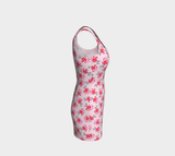 Water Floral Bodycon Dress - Objet D'Art