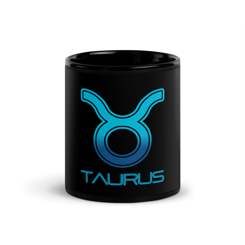 Taurus Black Glossy Mug - Objet D'Art