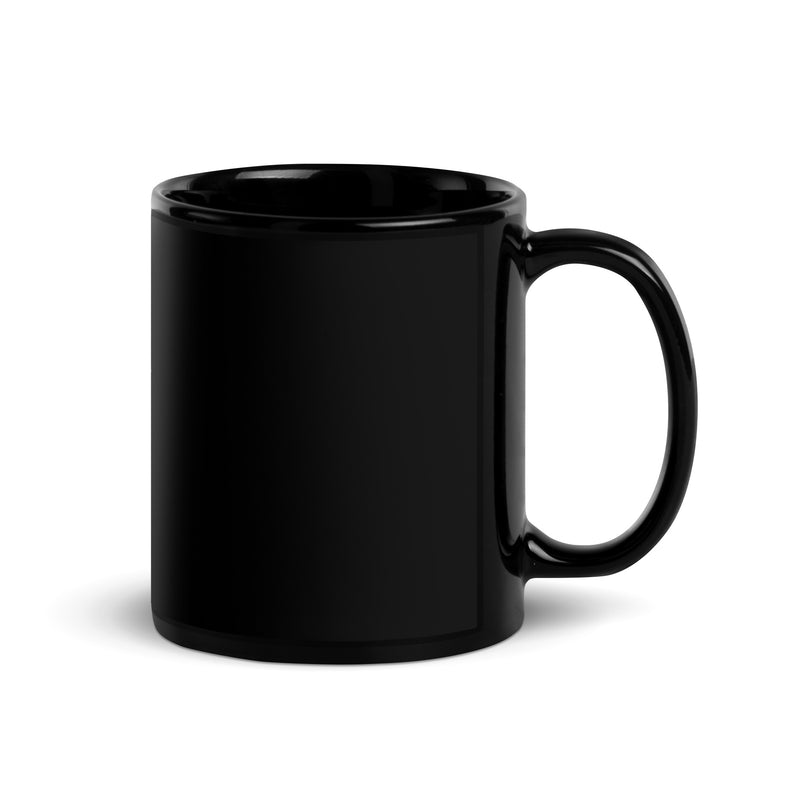 Dahlia Black Glossy Mug - Objet D'Art
