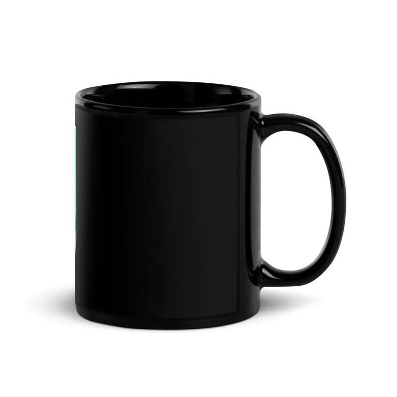Minimalistic Black Glossy Mug - Objet D'Art