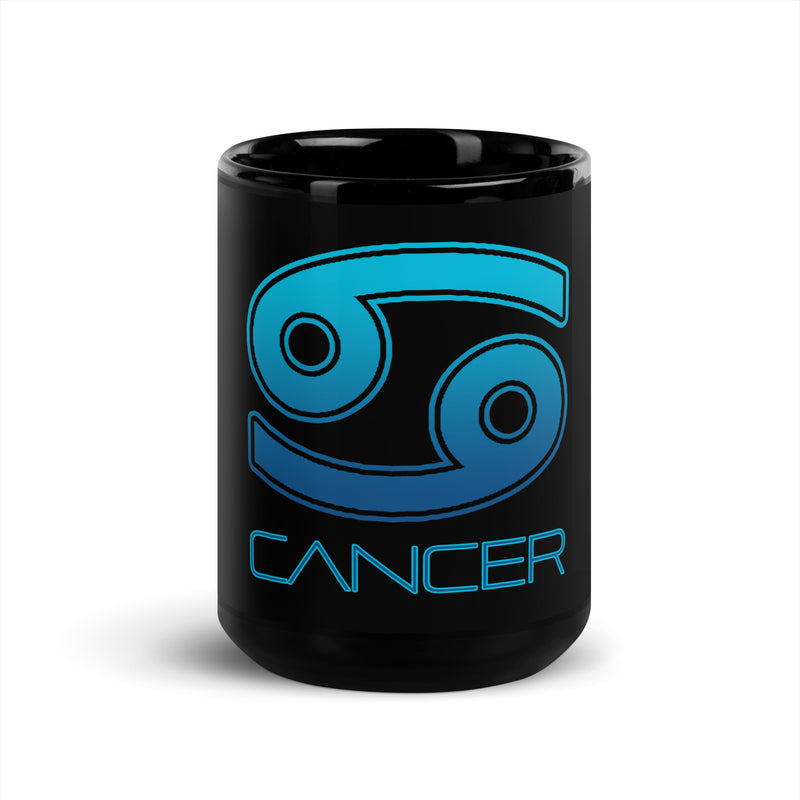 Cancer Black Glossy Mug - Objet D'Art