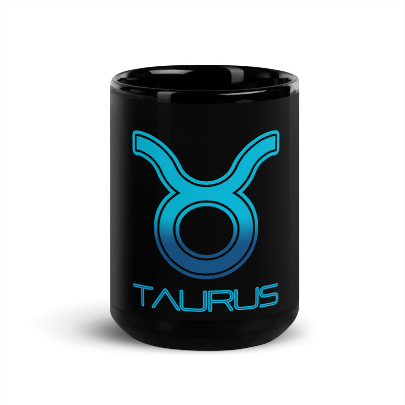 Taurus Black Glossy Mug - Objet D'Art