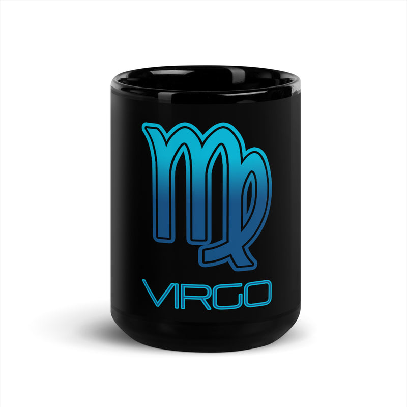 Virgo Black Glossy Mug - Objet D'Art