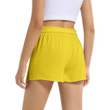 Lemon Yellow Women's Belted Short - Objet D'Art