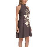 Tie Back Halter Neck Flared Dress - Objet D'Art