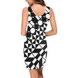 bias geo bw print 2 Medea Vest Dress (Model D06) - Objet D'Art