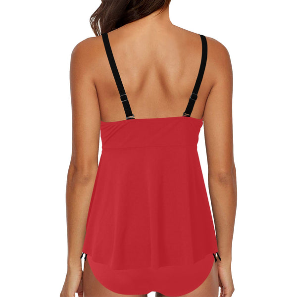 shapes colors texture art Chest Drawstring Swim Dress (Model S30) - Objet D'Art