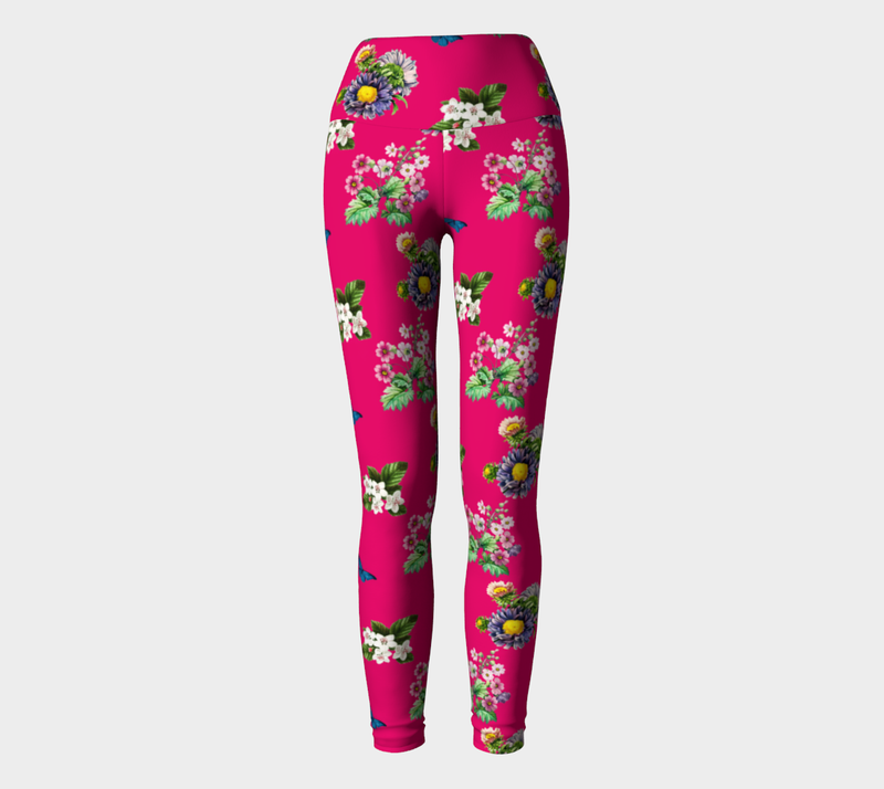 Floral print yoga leggings - Objet D'Art