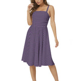 Sleeveless Square Neck Flare Hem Midi Dress - Objet D'Art