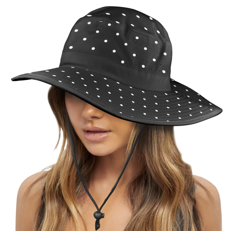 wb polka dot Wide Brim Bucket Hat - Objet D'Art