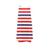 stars and stripes red white blue print 2 Sleeveless A-Line Pocket Dress (Model D57) - Objet D'Art