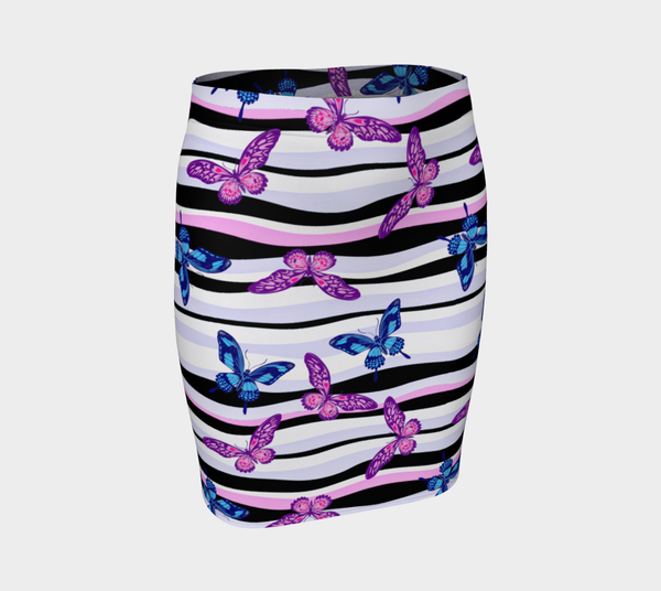 Vague de Papillons Fitted Skirt - Objet D'Art