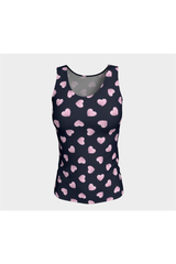 Hearts Fitted Tank Top - Objet D'Art