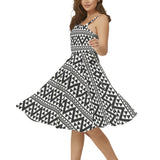 Sleeveless Square Neck Flare Hem Midi Dress - Objet D'Art