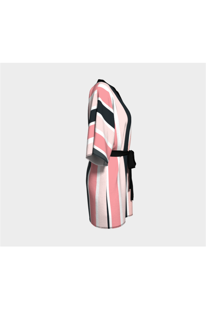 Pastel Striped Kimono Robe - Objet D'Art