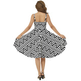 Sleeveless Square Neck Flare Hem Midi Dress - Objet D'Art