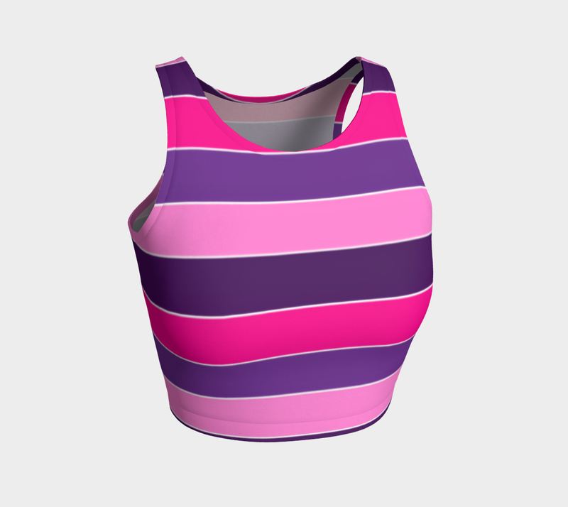 Striped Athletic Crop Top - Objet D'Art