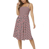 Sleeveless Square Neck Flare Hem Midi Dress - Objet D'Art